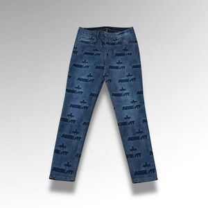 Absent Clothing All Over Print Denim Jeans